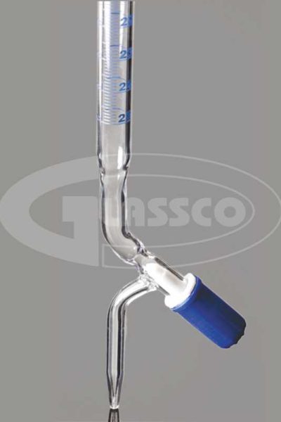 Burettes with PTFE needle valve stopcock in Schellbach stripe, Class AS